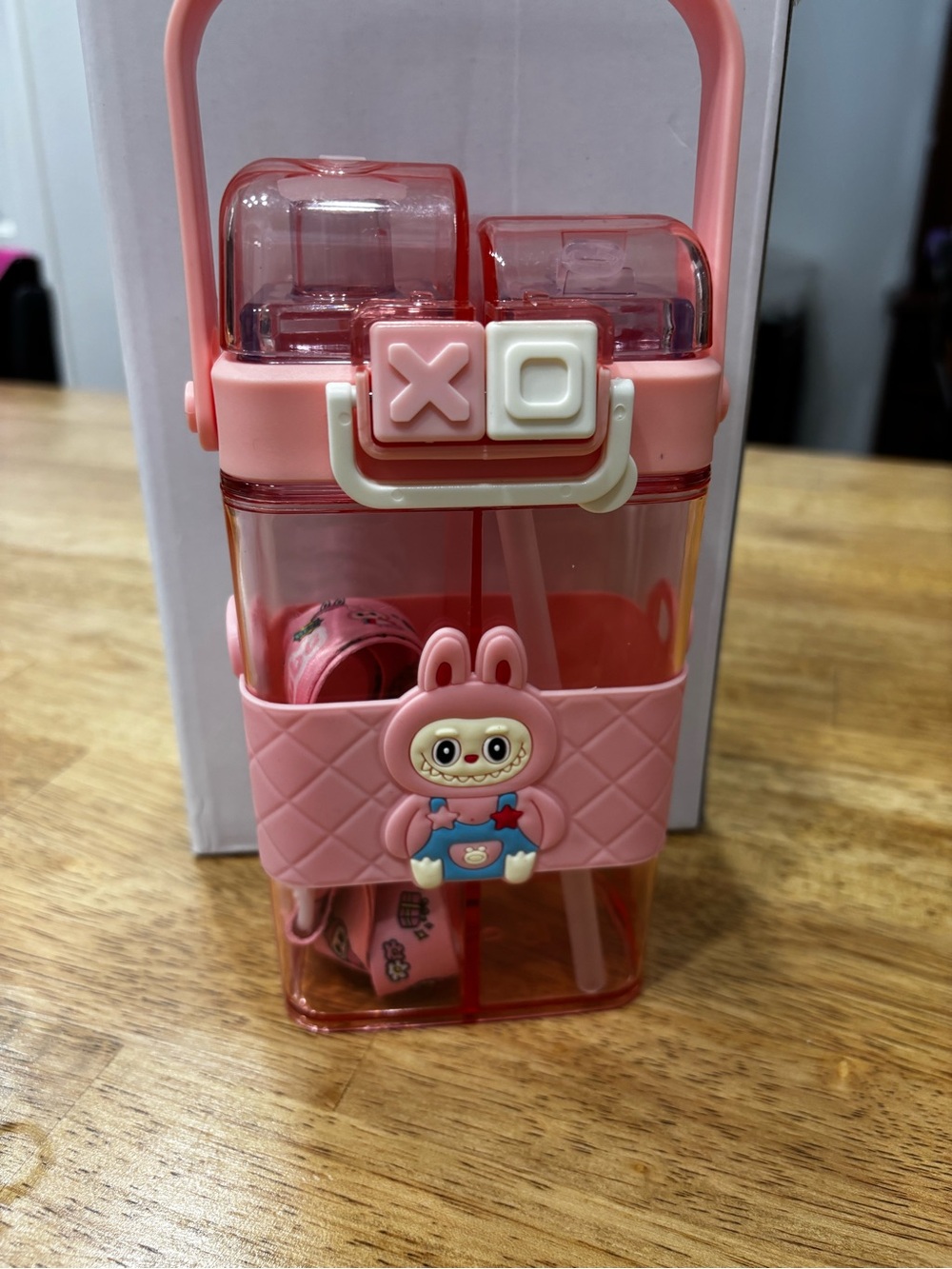 Labubu Dual Sided Water Bottle with Strap